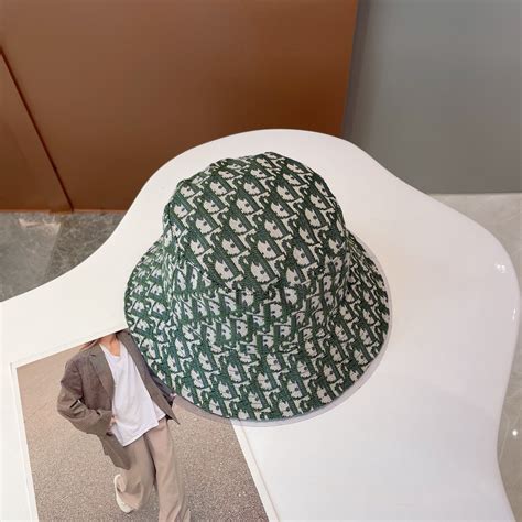 dior bucket hat green